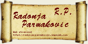 Radonja Parmaković vizit kartica